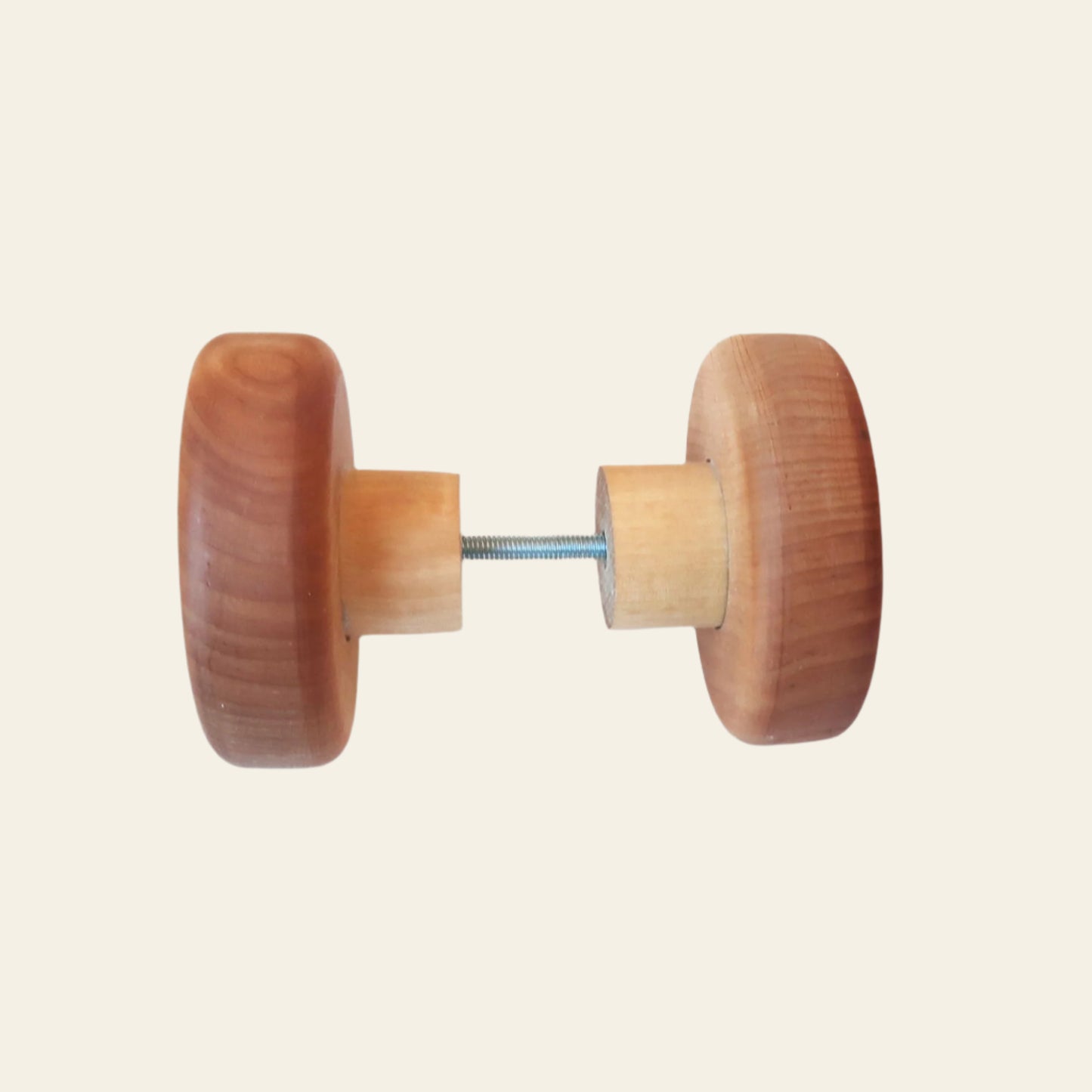 Double-sided alder wood sauna door knobs