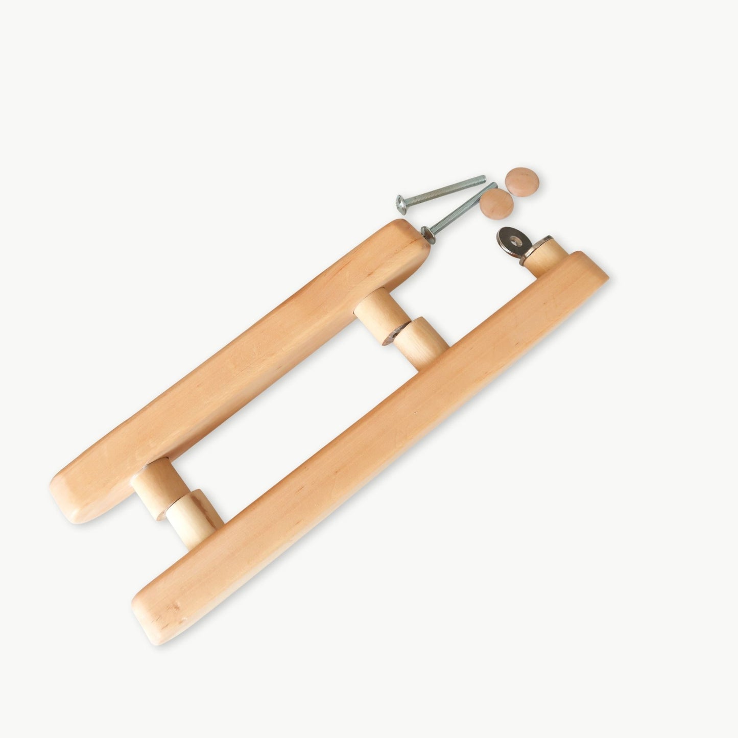 Wooden double sauna door handle