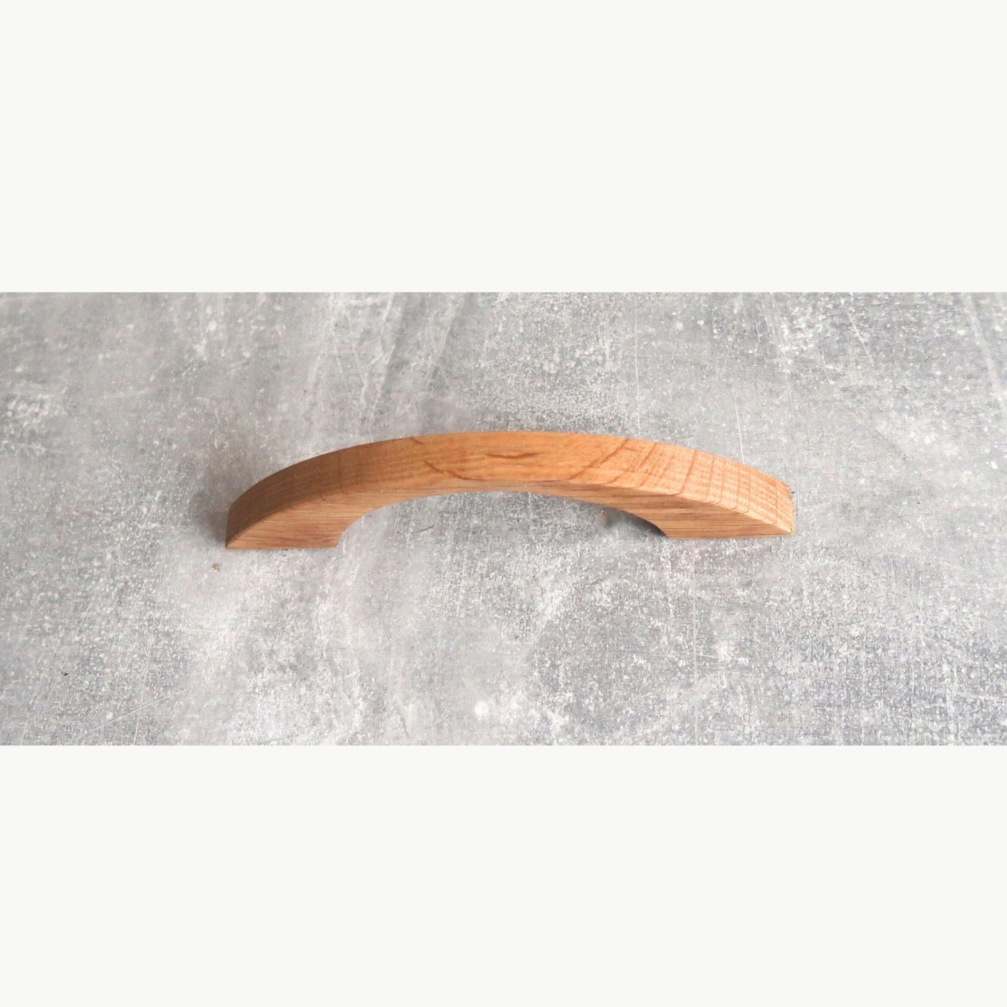 Natural oak arc handle for cabinet or dresser
