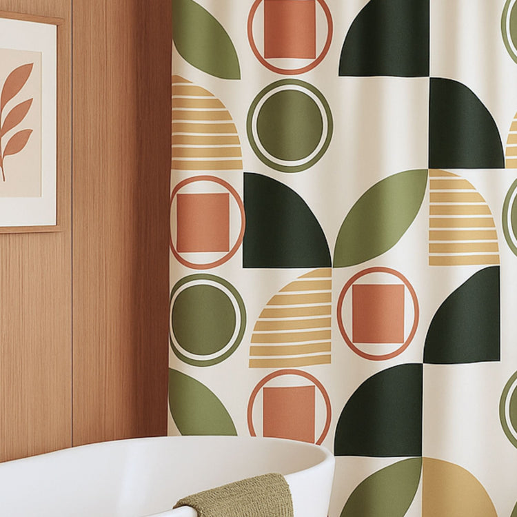 Retro Textile Accents — Curtains & Table Runners with Mid-Century Flair