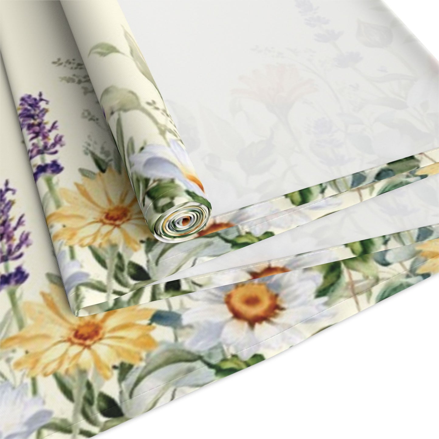 Farmhouse Table Runner Summer Wildflowers