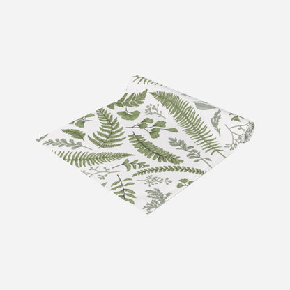 Forest Green Fern Table Runner