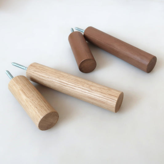 Extended Solid Wood Wall Hooks