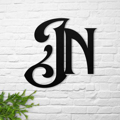 Initial Metal Wall Art| Personalized Letter Monogram Decorative Sign