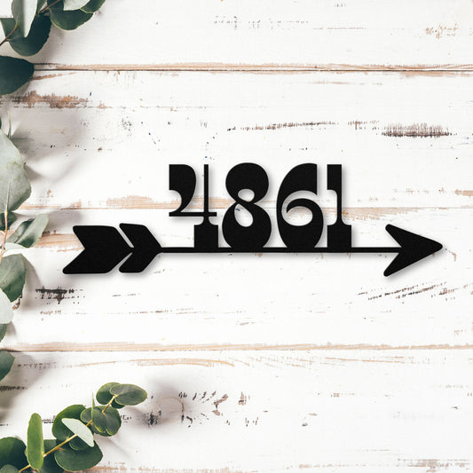 Retro Metal Sign Arrow| Custom Number