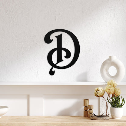 Initial Metal Wall Art| Personalized Letter Monogram Decorative Sign