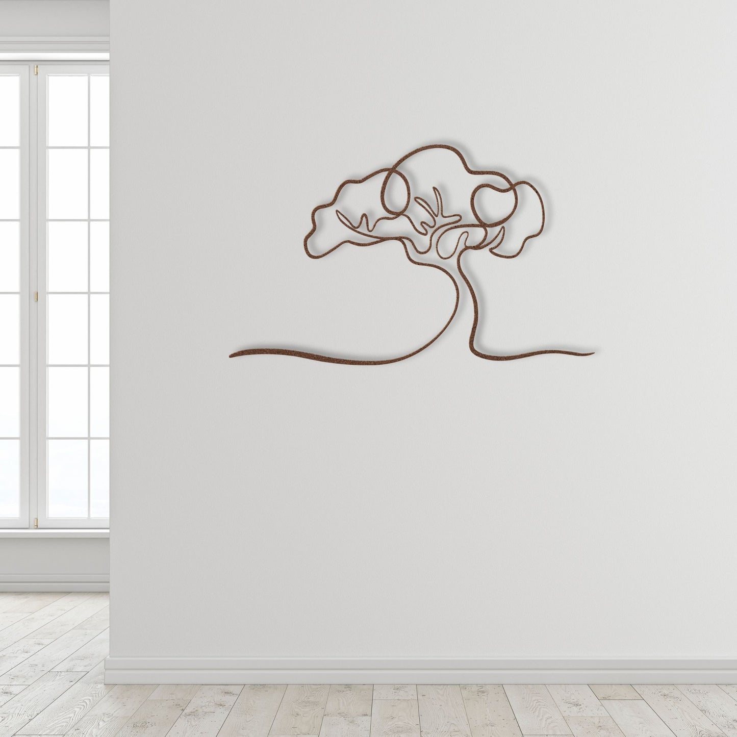 Metal Line Art Tree| Modern Minimalist Metal Wall Art