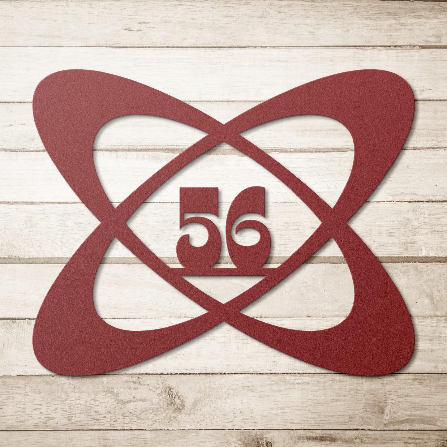 Atomic Retro House Number| Personalized Vintage-Inspired Metal Outdoor Plaque