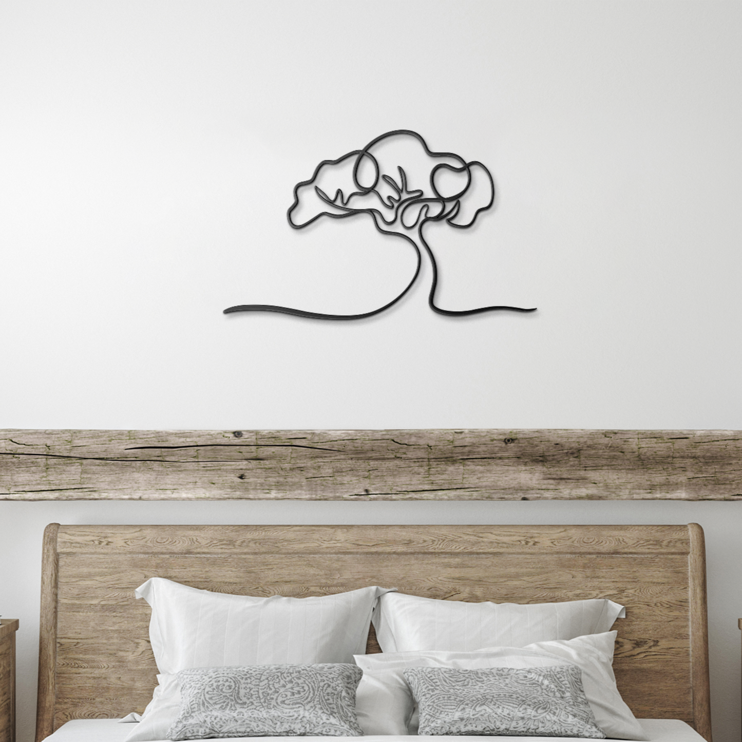 Tree_Line_Art_Black_Farmhouse_Bedroom