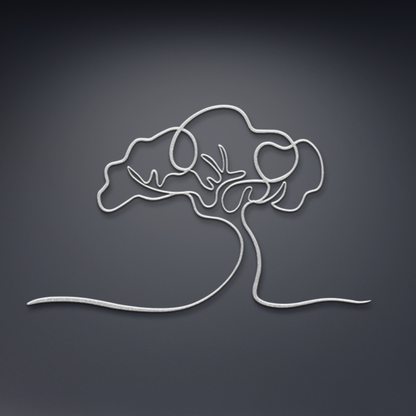 Metal Line Art Tree| Modern Minimalist Metal Wall Art