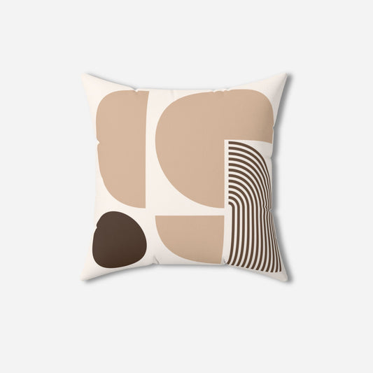 Boho Abstract Neutral Throw Pillow