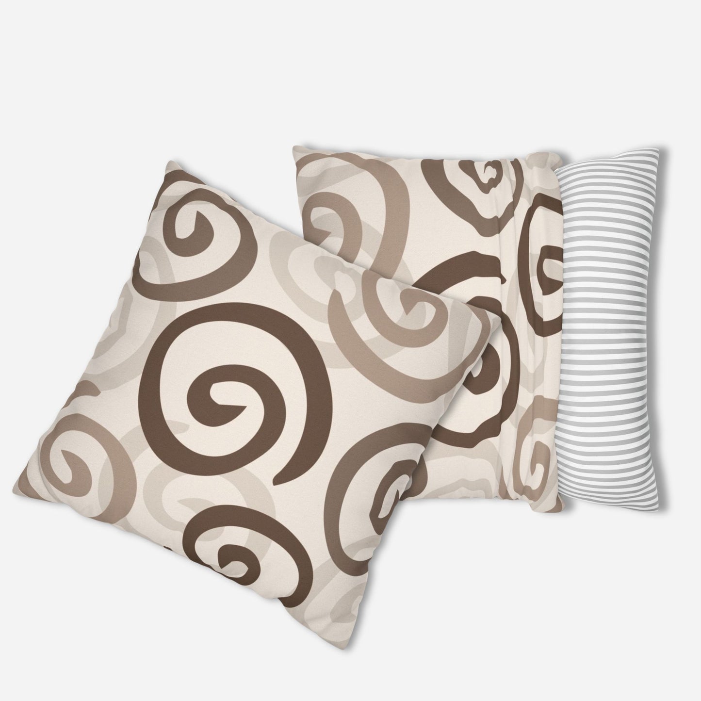 Abstract Boho Brown Square Pillowcase