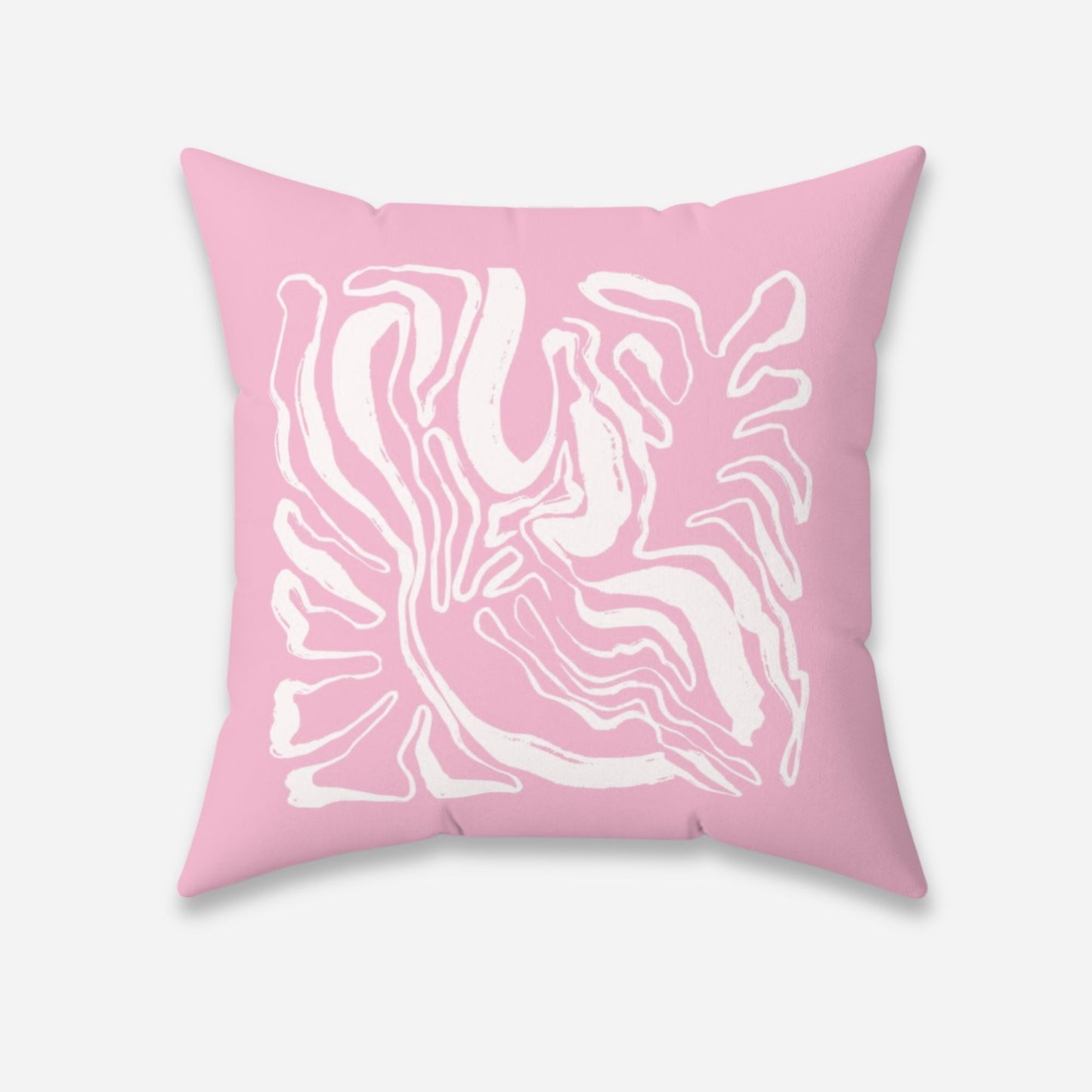 Abstract Boho Modern Pink Throw Pillow