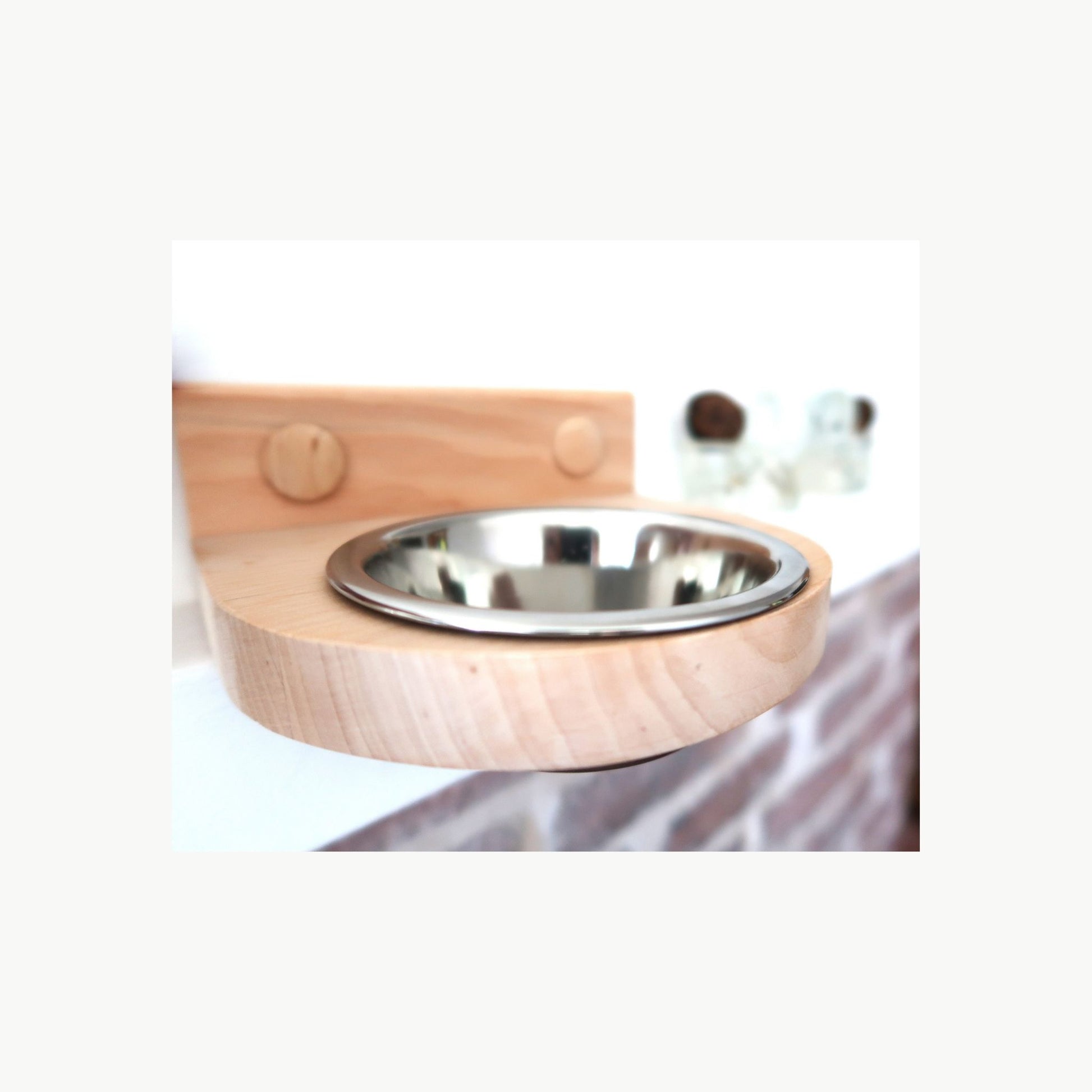  wooden sauna oil holder with stainless steel bowl