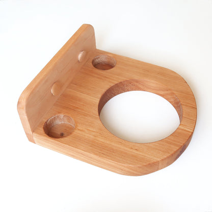Alder wood aroma holder with holes for aroma bottles
