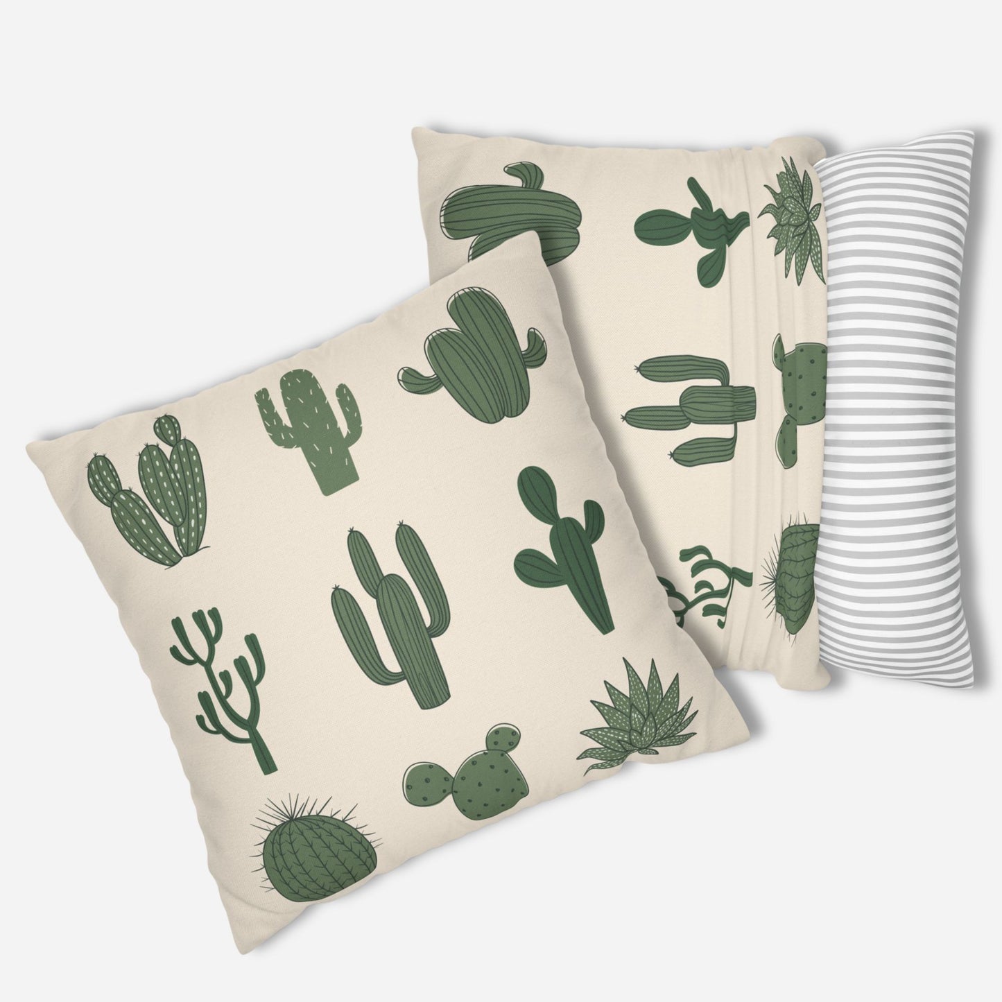 Cactuses Botanical Cream Pillowcase