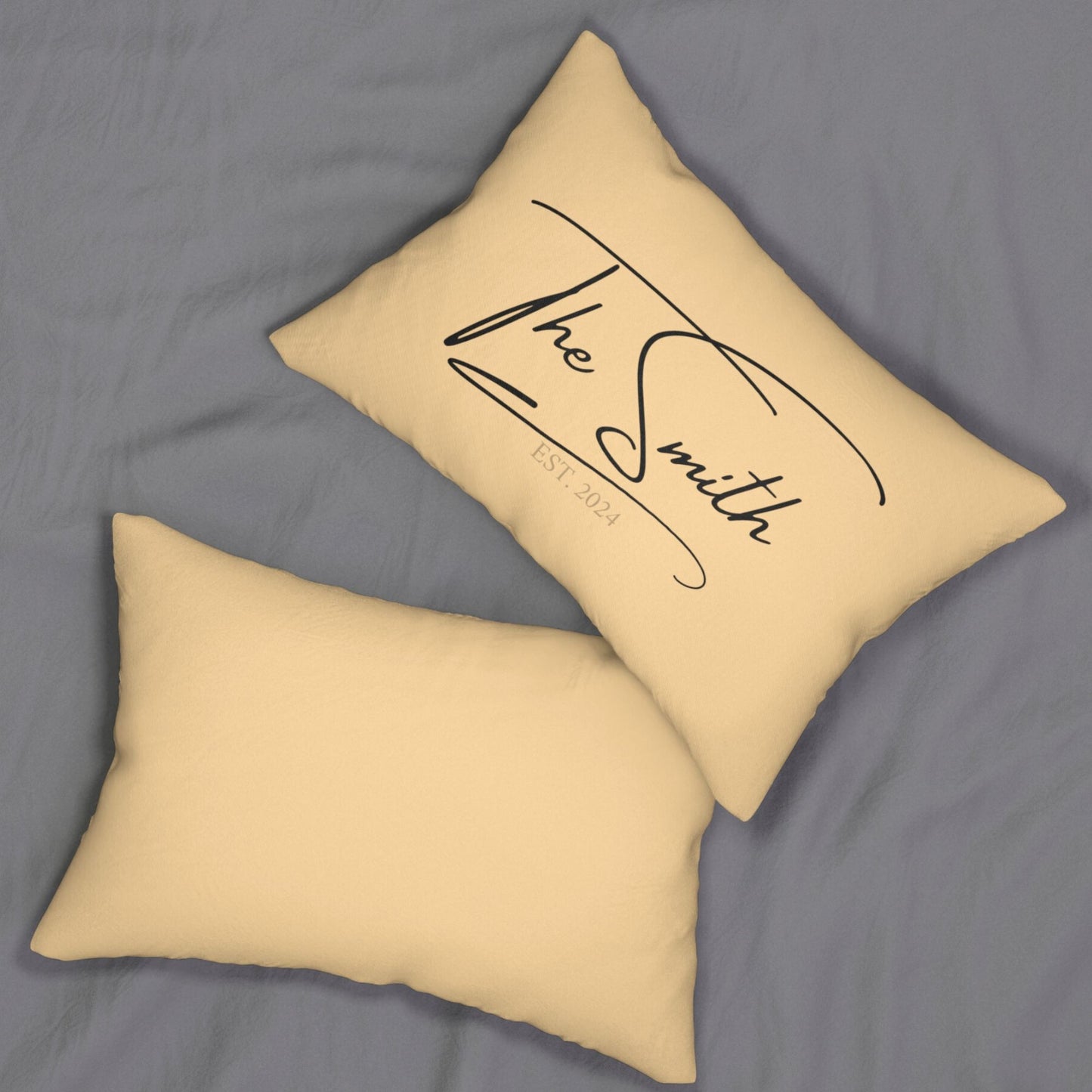 Last Name Personalized Lumbar Pillow