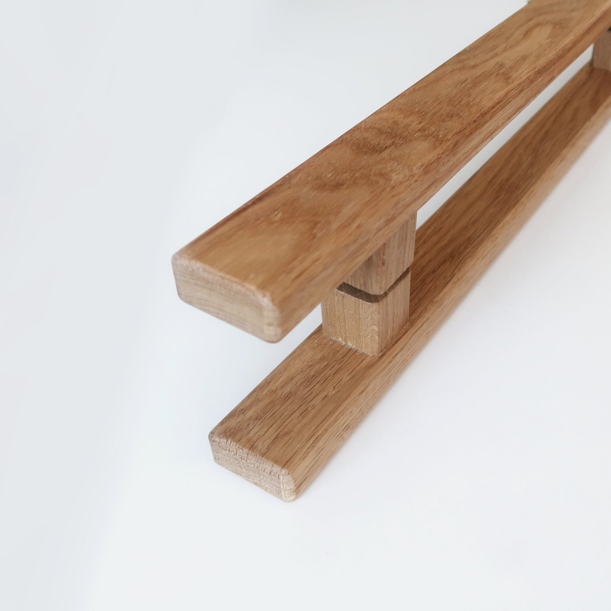 large double-sided  oak door handle for glass doors