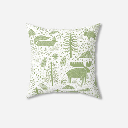 Forest Animals Throw Pillow|Cozy Woodland Decor