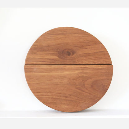 Large Oak Wood Semicircle Cabinet Handles