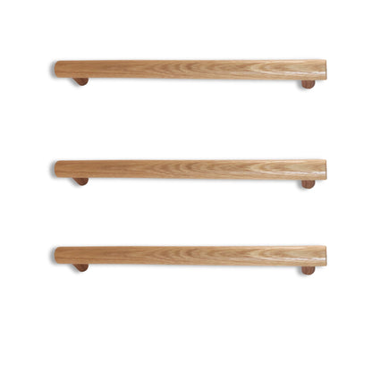 Long Oak Wood Door Handle | Handmade Wardrobe Door Pull