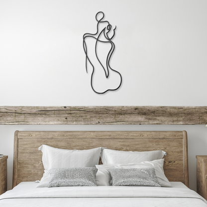 Minimalist Line Art Woman|Modern Metal Wall Art