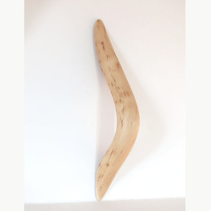 rustic light oak handle with natural grain texture