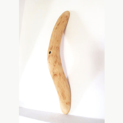 natural finish oak handle, light tone wood