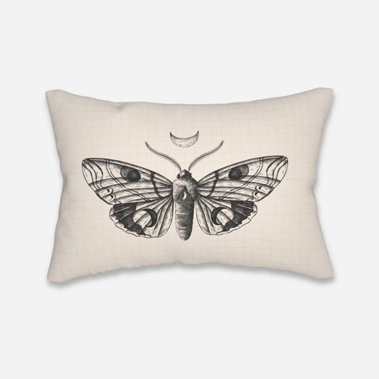 Mystic Night Moth Throw Pillow