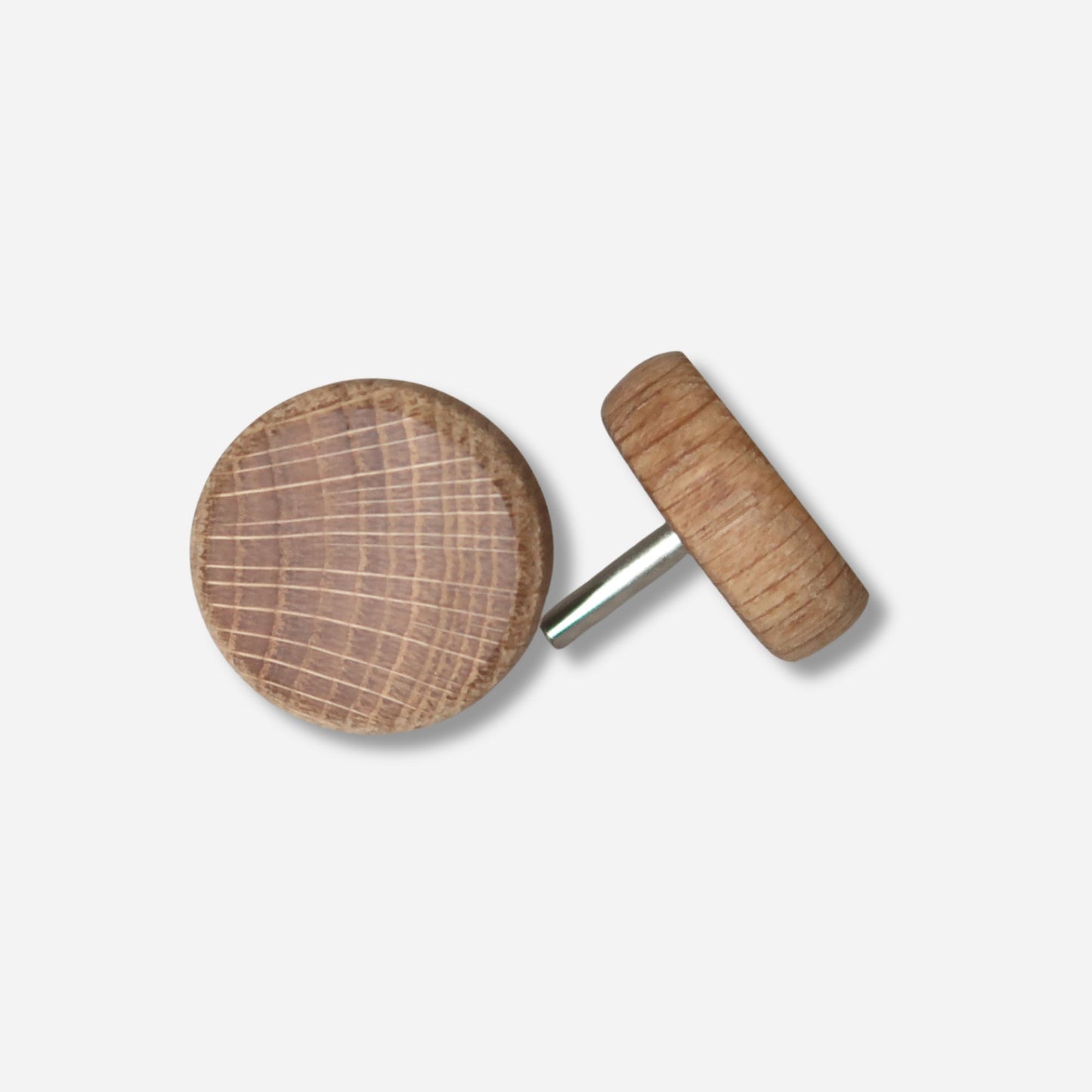 rustic small oak wood knobs - Durable, with a beautiful end-grain pattern