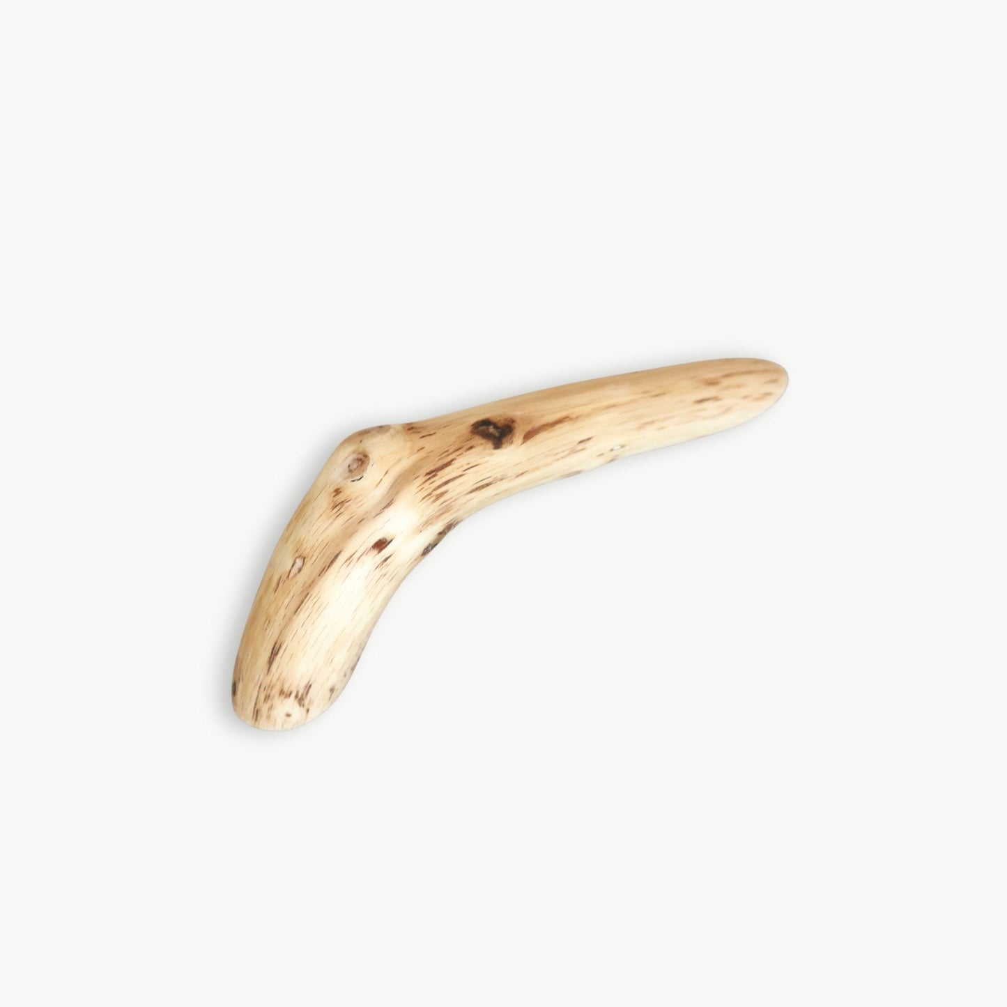 rustic light oak handle with natural grain texture