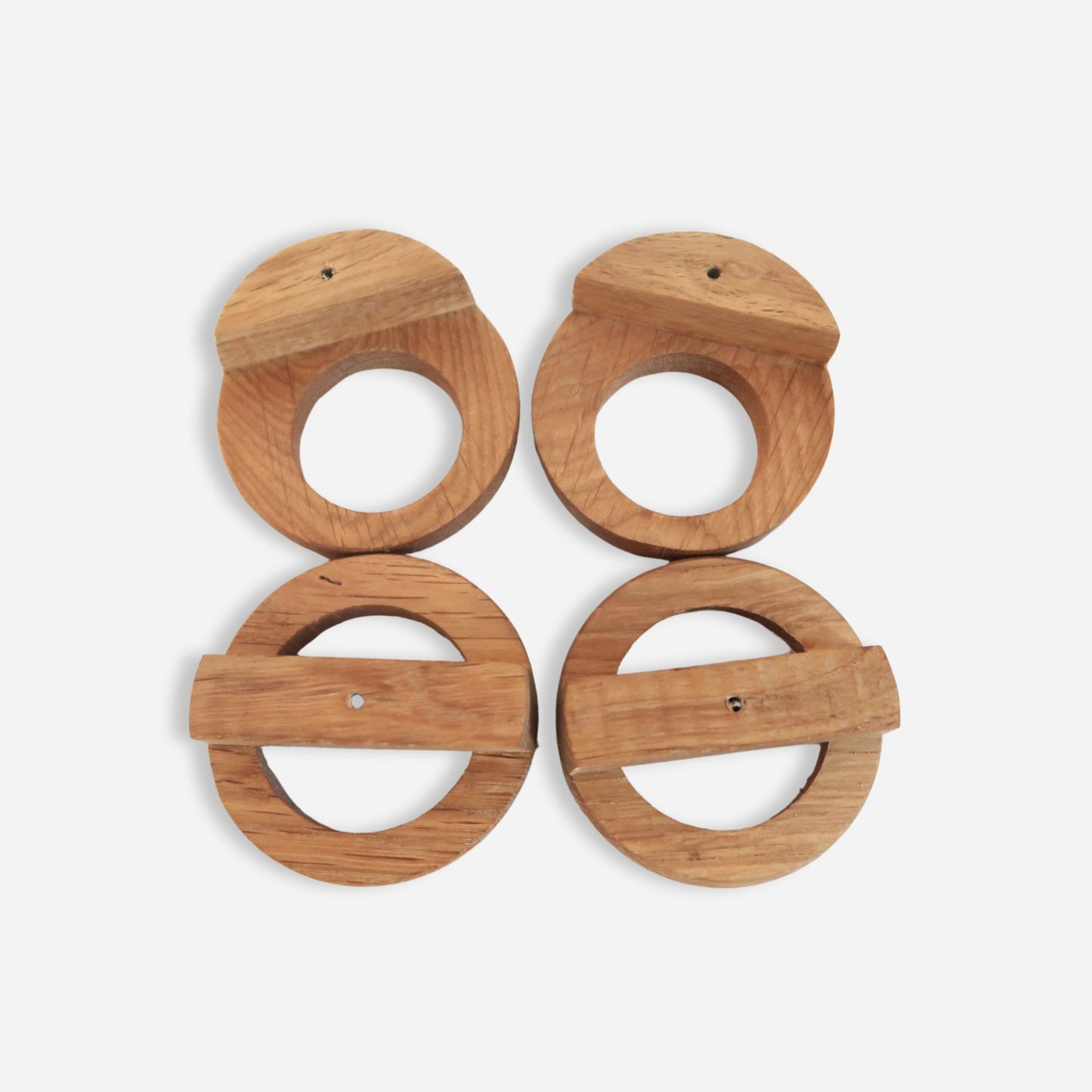 Rustic Oak Round Cabinet Knobs – Handmade Wood Handles