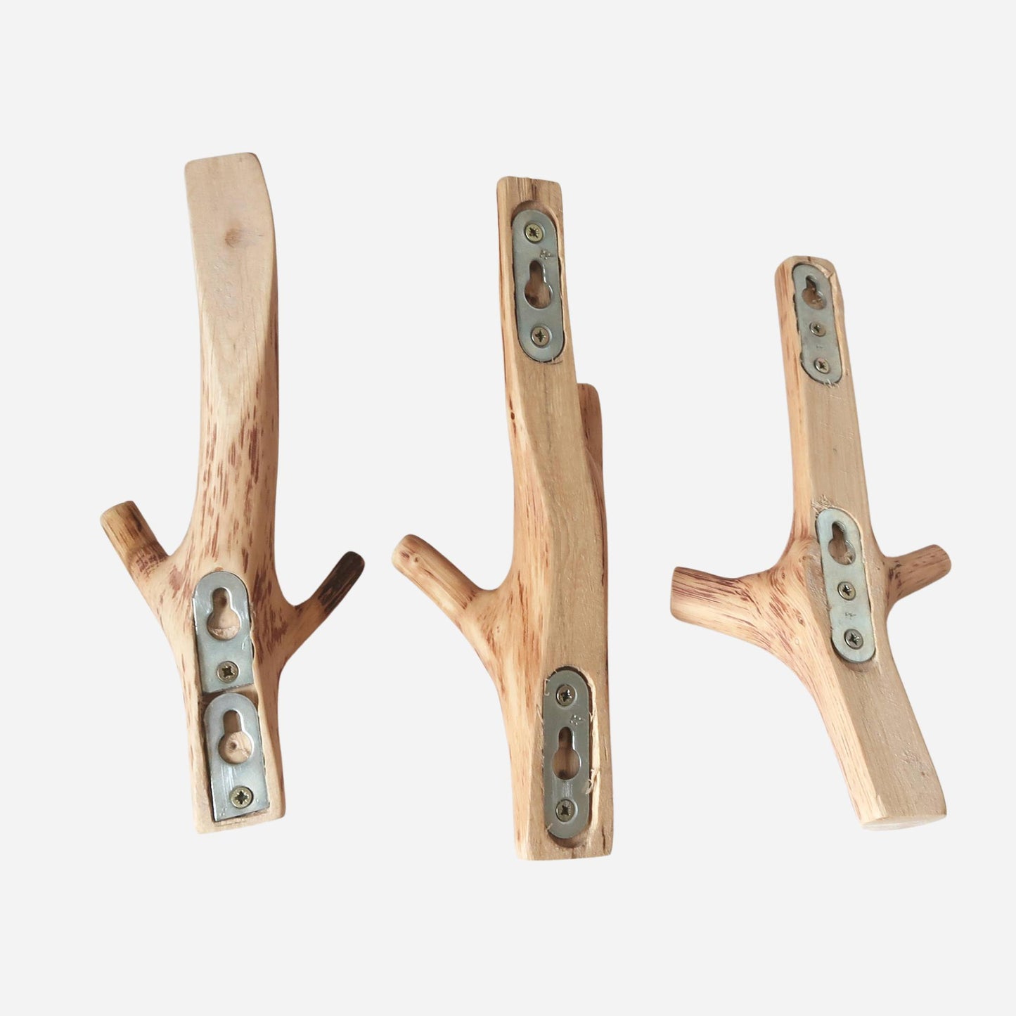 Unique Wooden Wall Hook| Brown Oak Branch Storage Hook