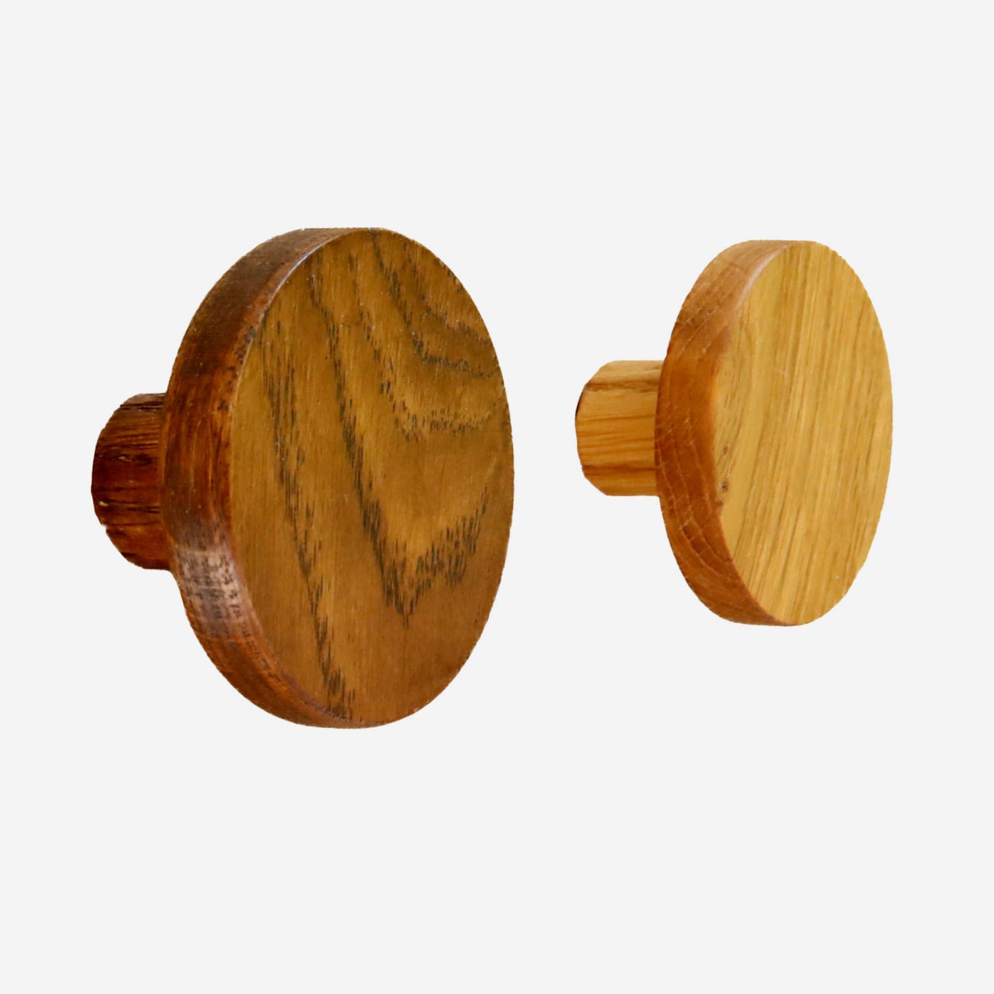 Reclaimed Wooden Wall Hooks, Set of 2 | Pick Your Style Round, Set of 2