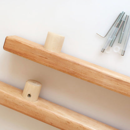 Mounting hardware and threaded rod for double-sided sauna door handle