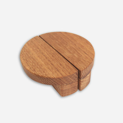 oak modern cabinet knobs semi circle