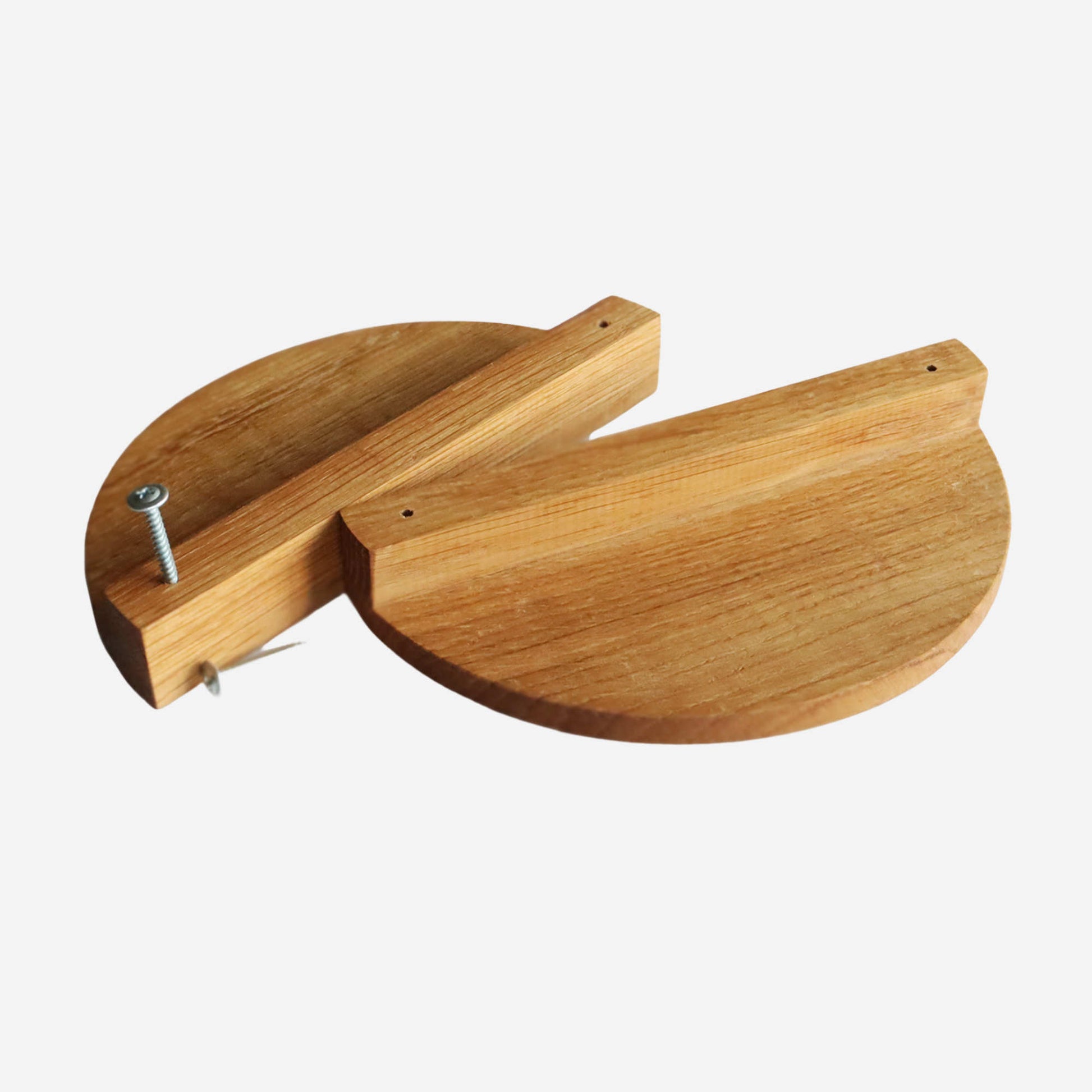 3.8 Semicircle Solid Wood Handle, Log Wardrobe Handle Cabinet Door