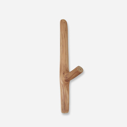 Unique Wooden Wall Hook| Brown Oak Branch Storage Hook