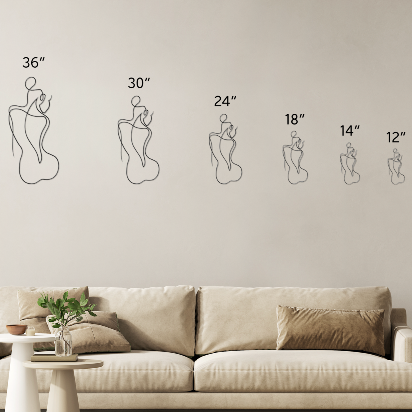 Minimalist Line Art Woman|Modern Metal Wall Art