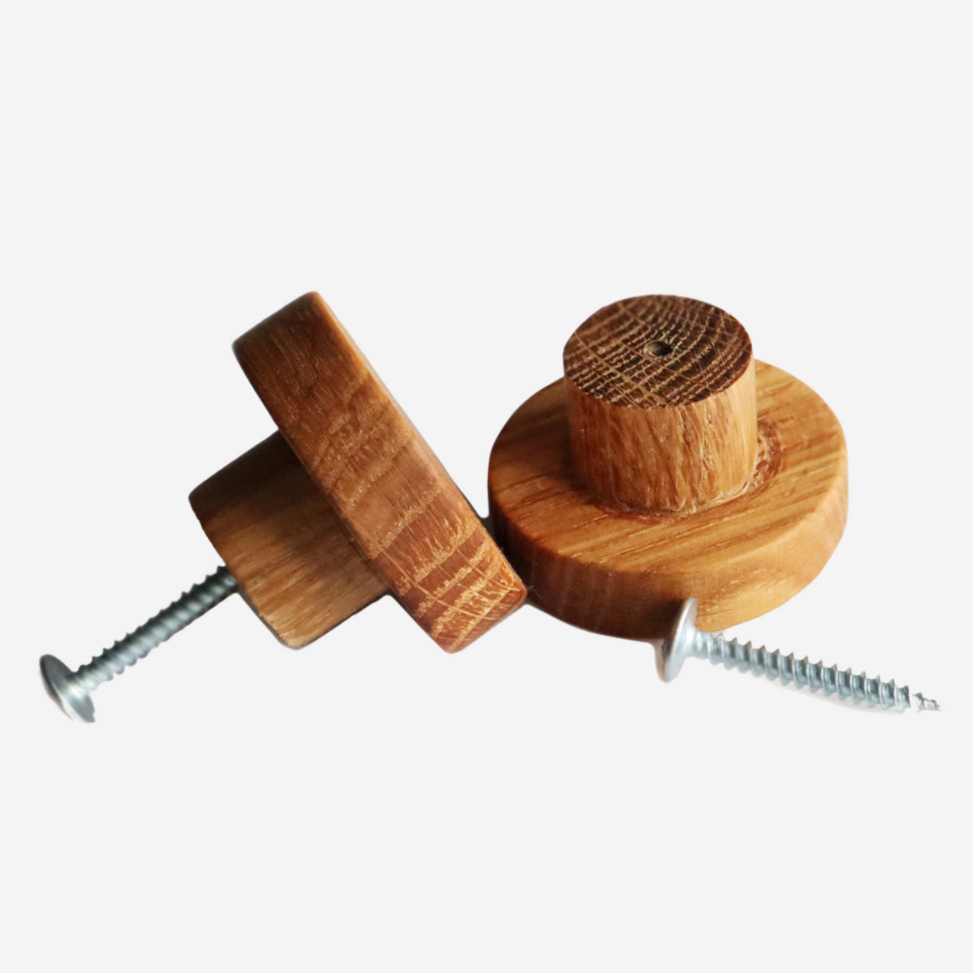oak wood round drawer handles