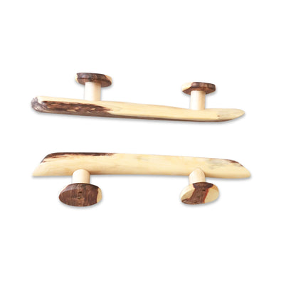 Acacia Wood Farmhouse Door Handle | Rustic Handmade Pull